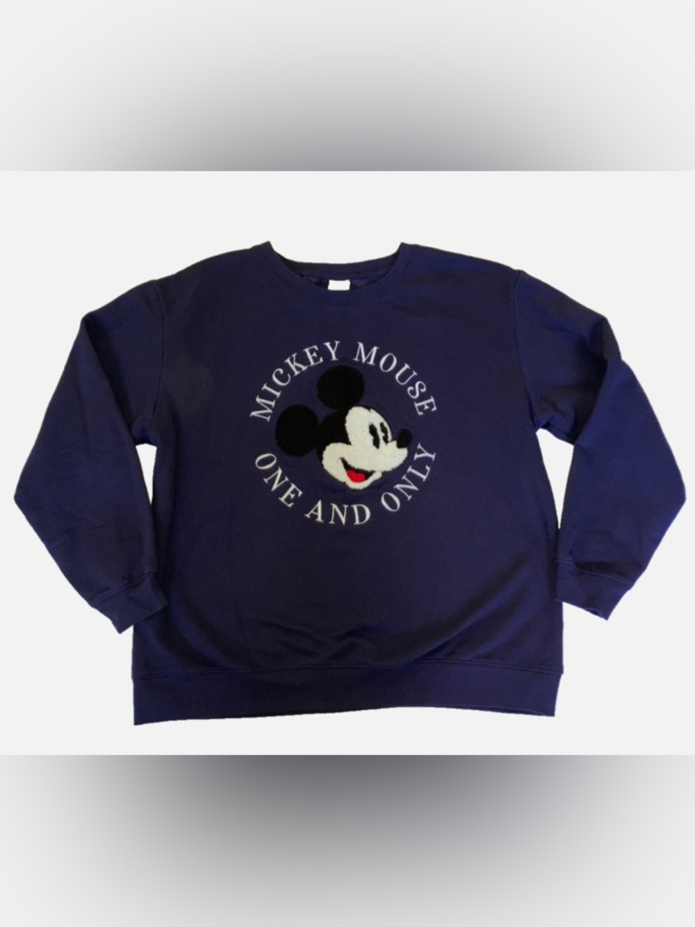 Disney Mickey Mouse One and Only Navy Blue Circle Logo Sweatshirt